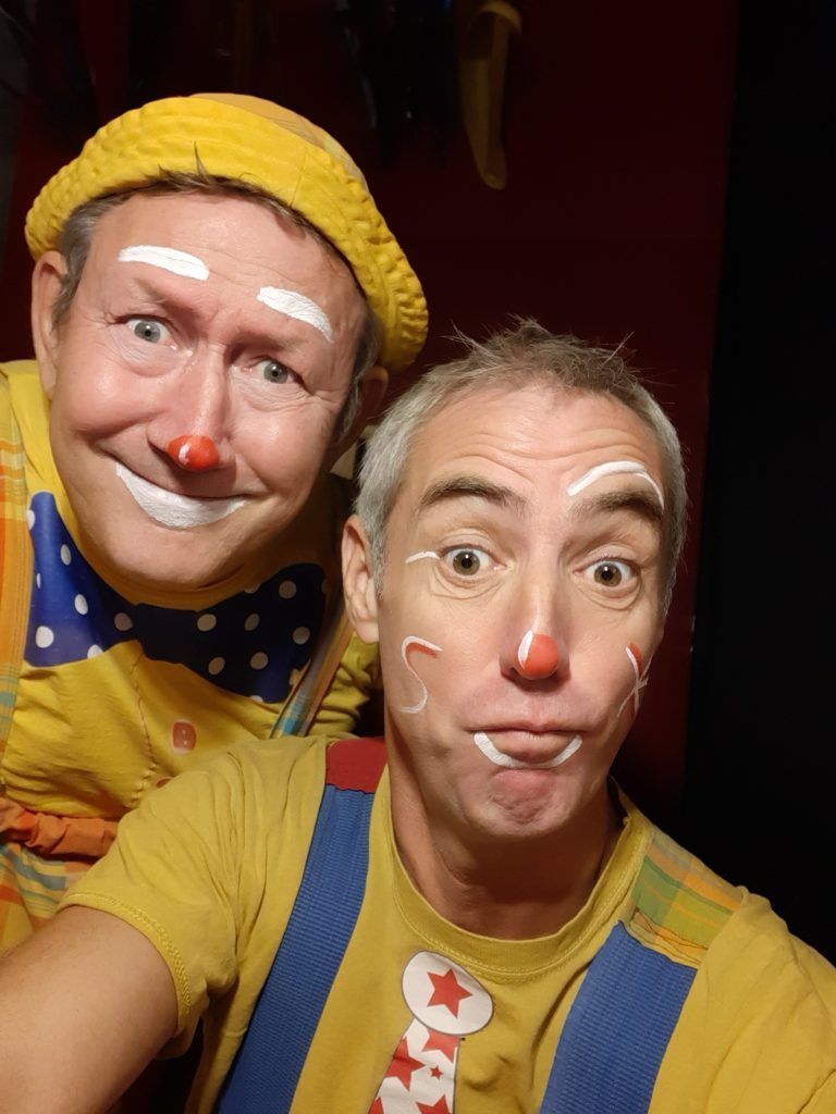 Yves et Cédric en clowns