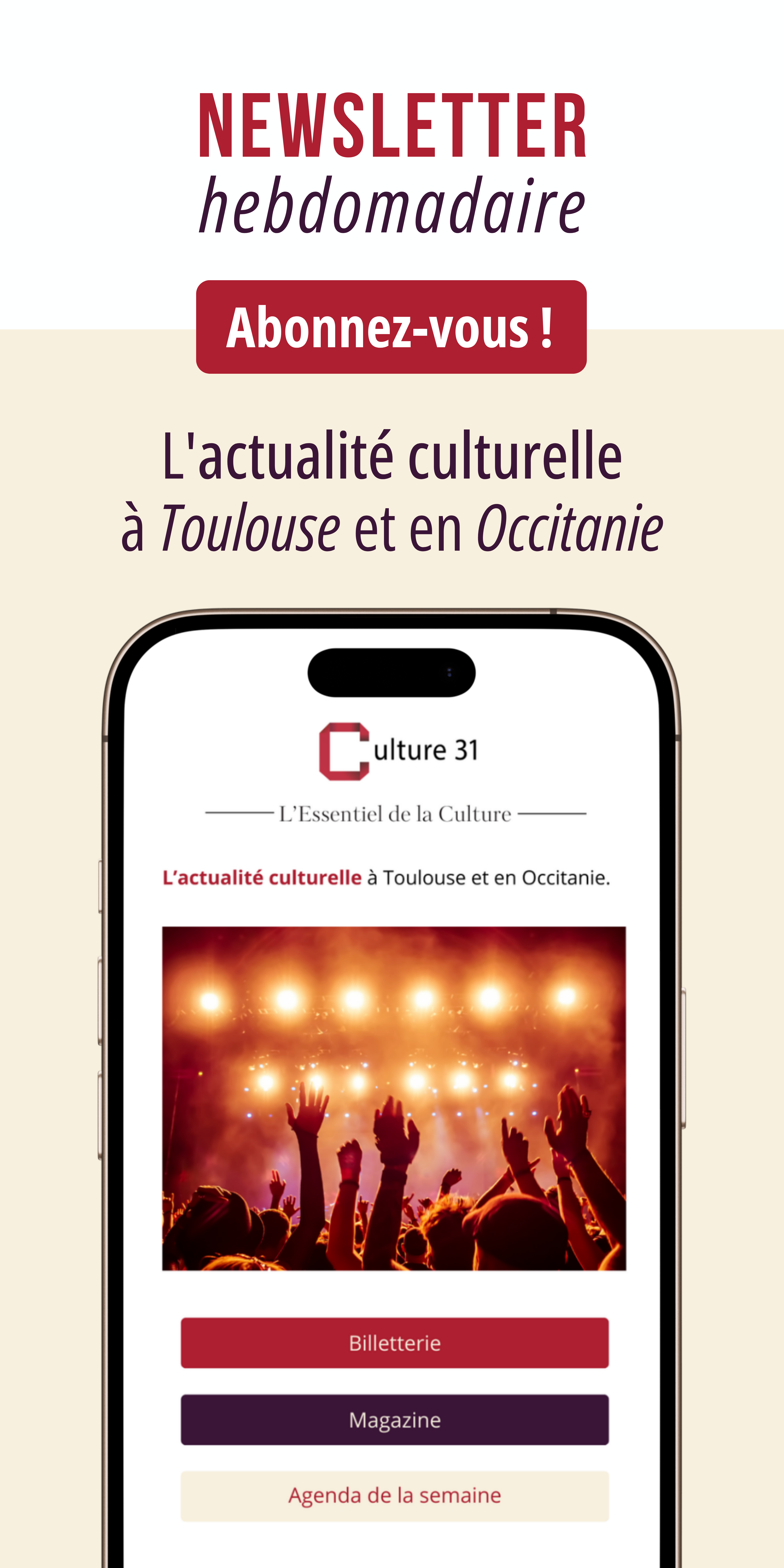Newsletter grand format – Accueil