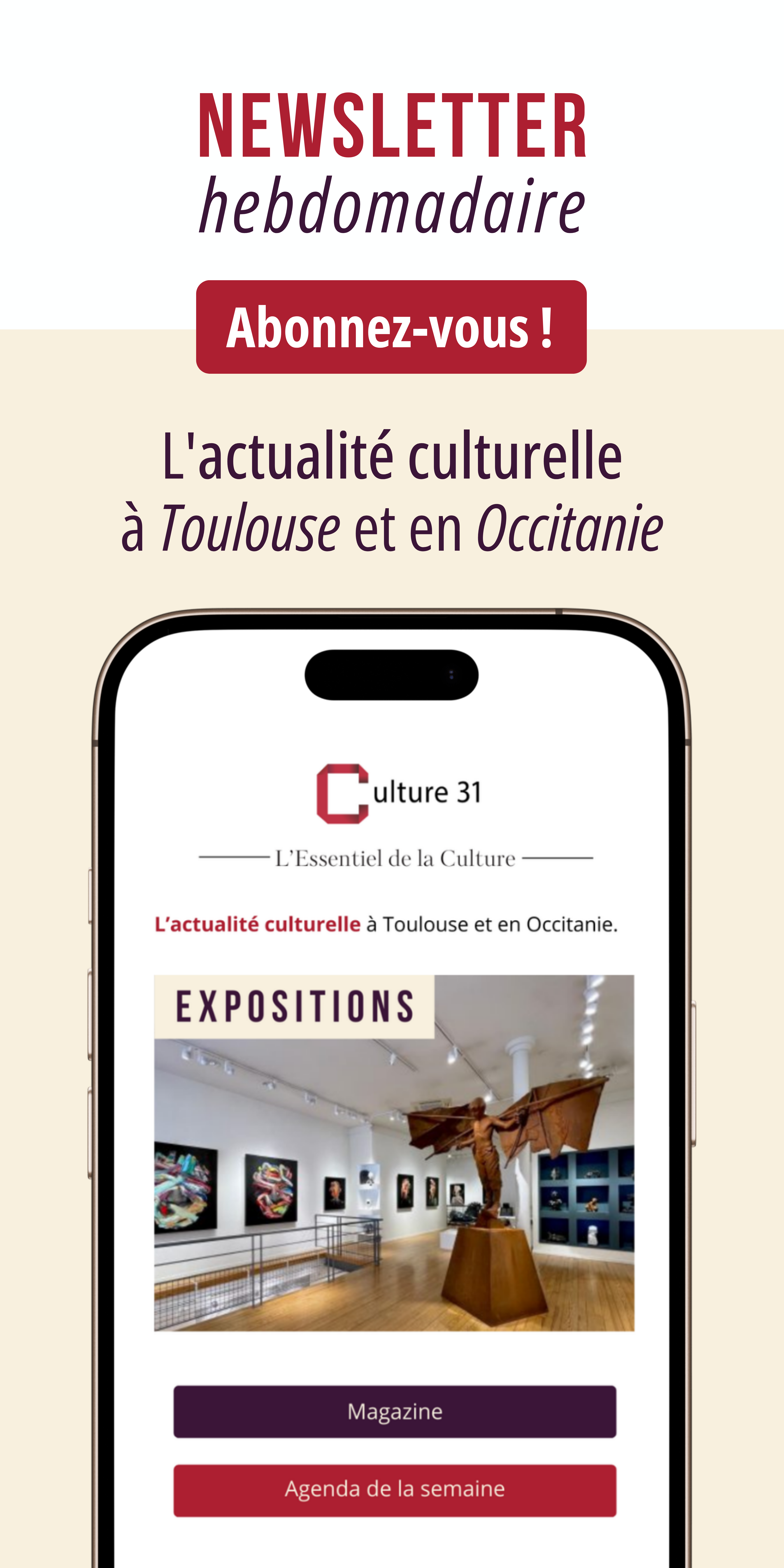 Newsletter grand format – Expositions