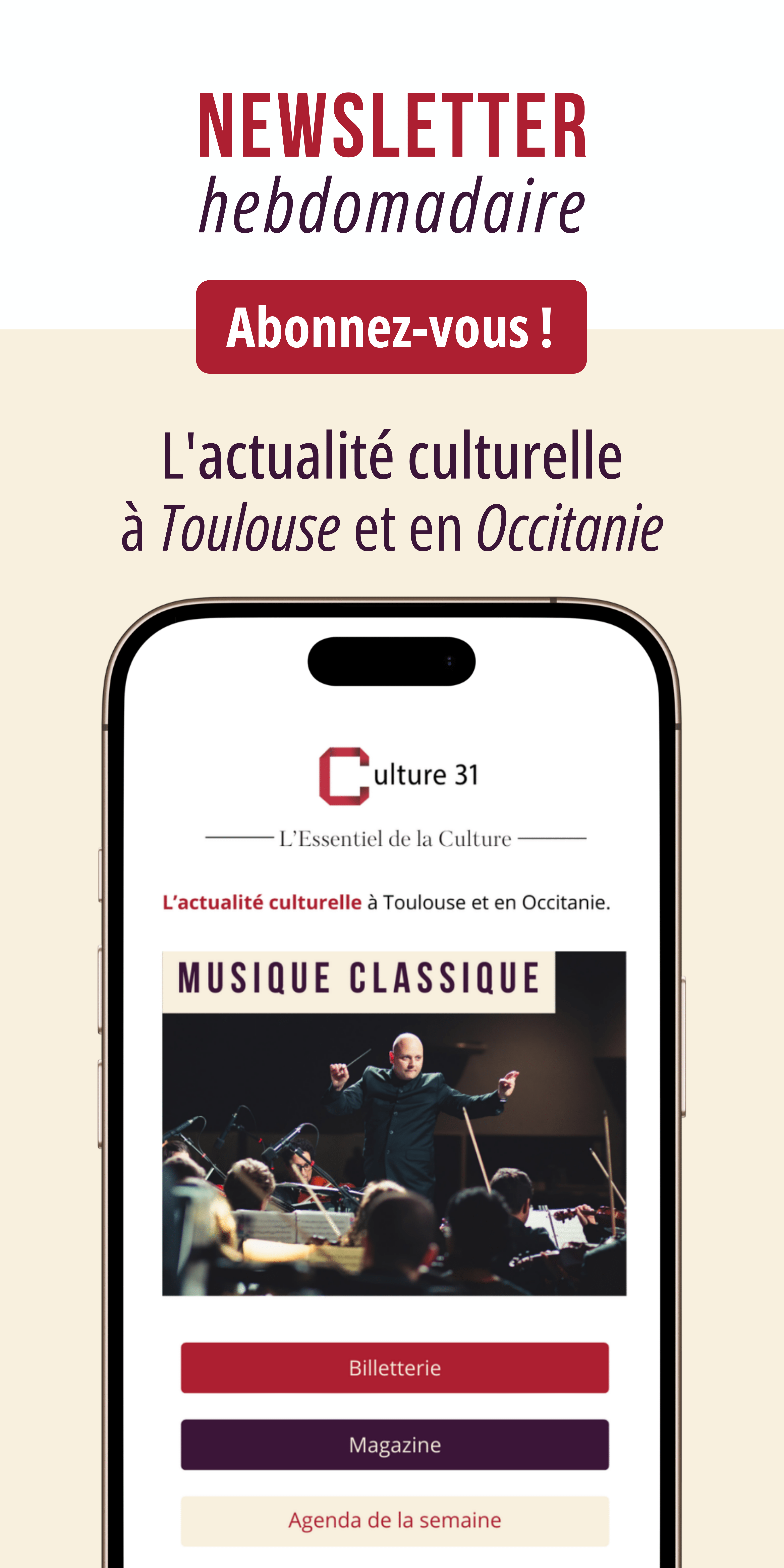 Newsletter grand format – Musique