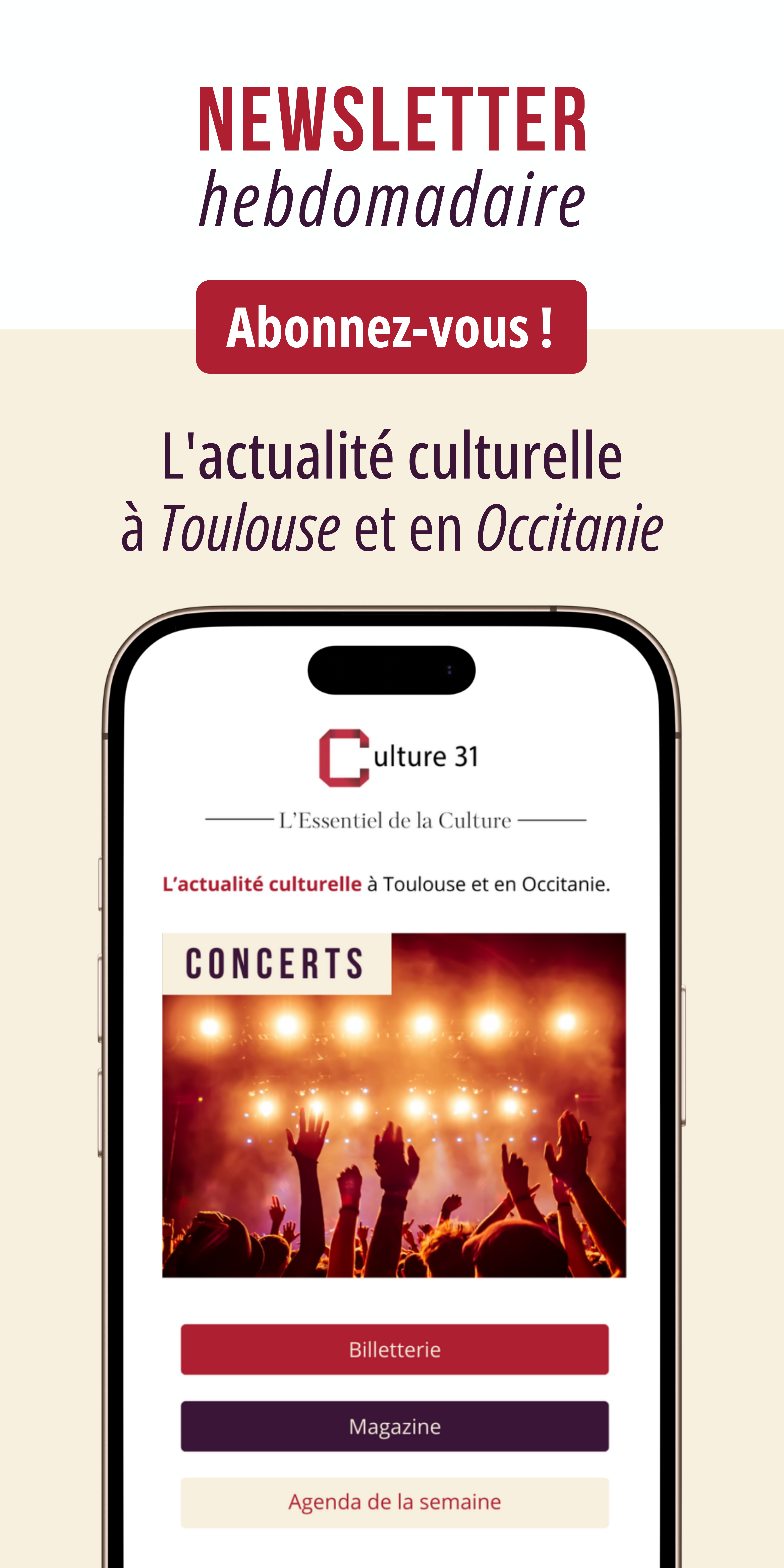 Newsletter grand format – Musique