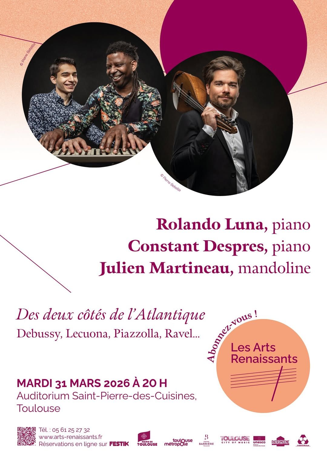Les Arts Renaissants - Rolano Luna, Constant Despres et Julien Martineau