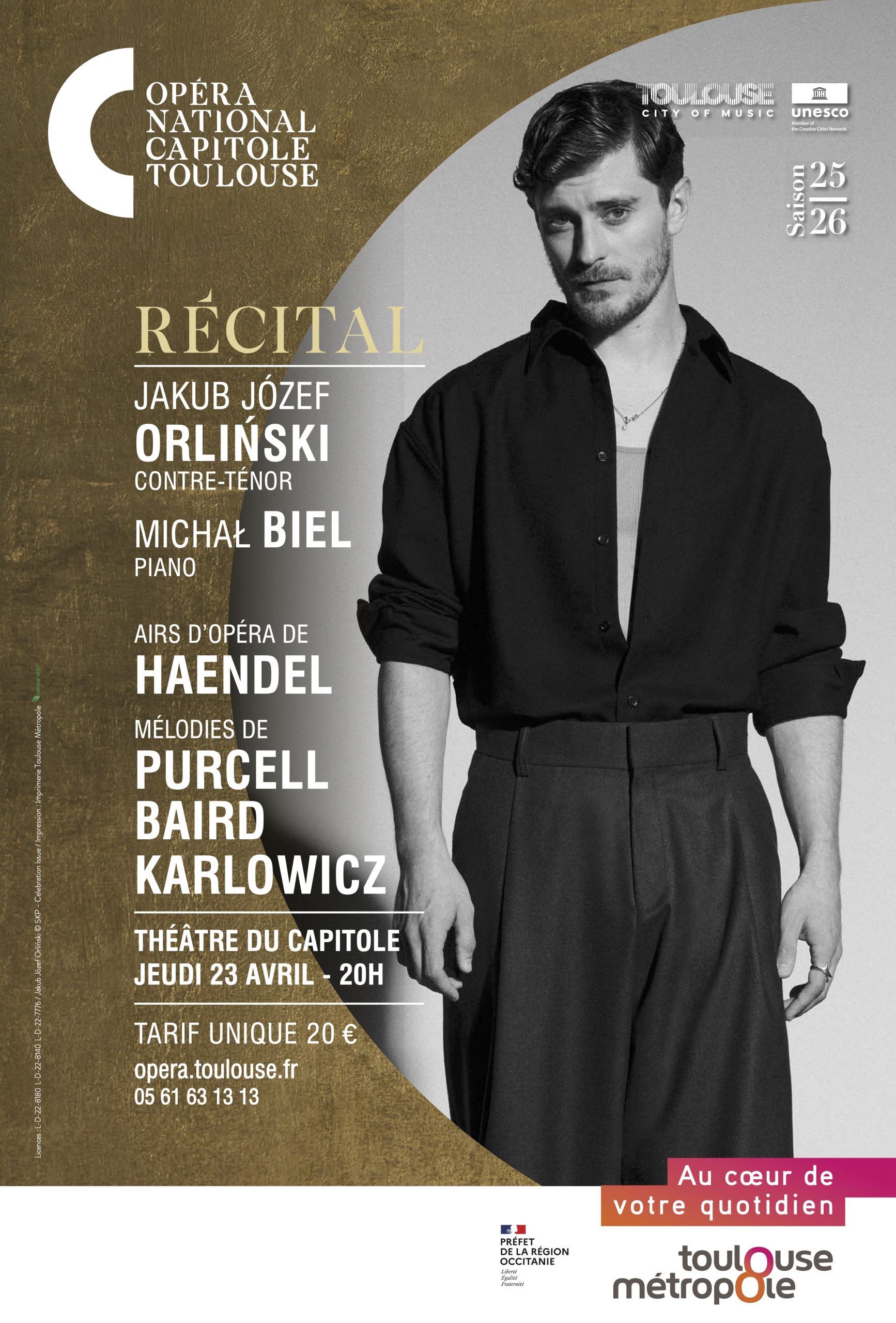 Opéra national du Capitole - Jakub Józef Orliński