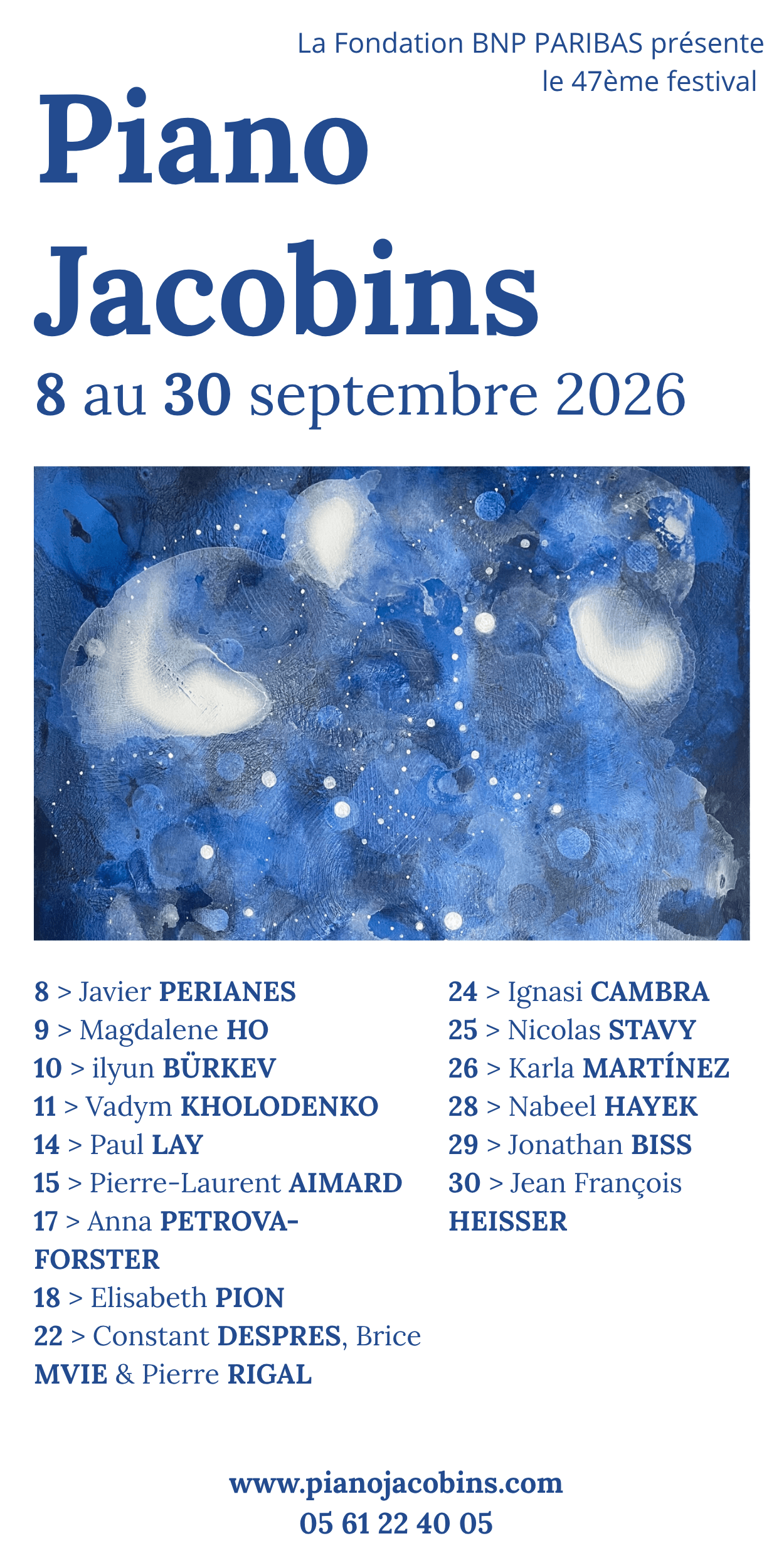 Piano aux Jacobins – Grand format 2026