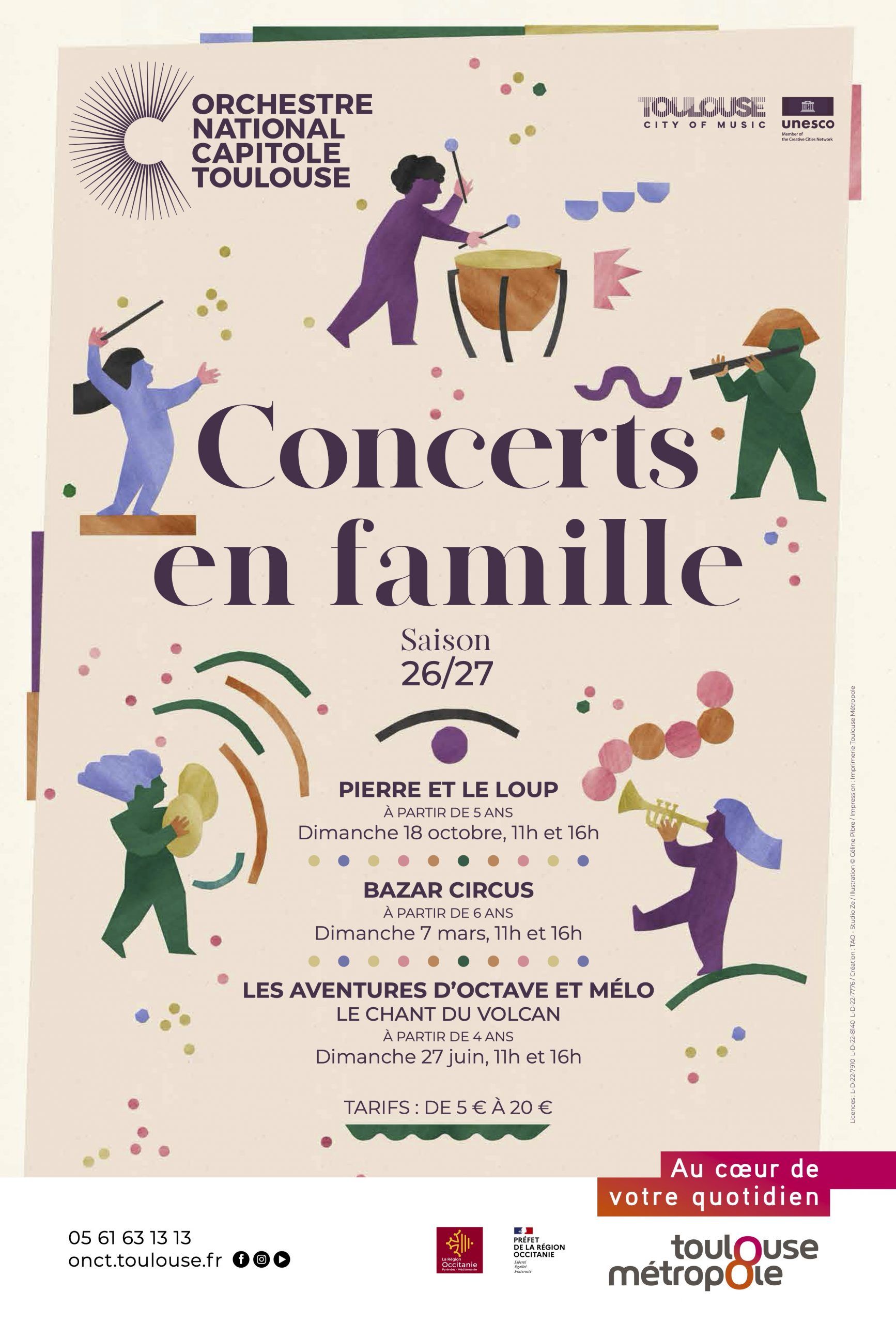 Orchestre national du Capitole - Concerts en famille 26/27