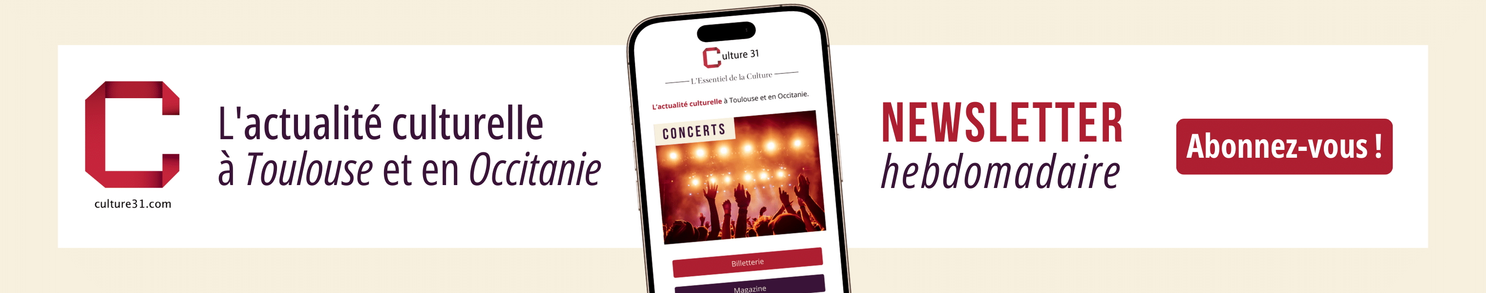 Newsletter -Abonnement / Concerts