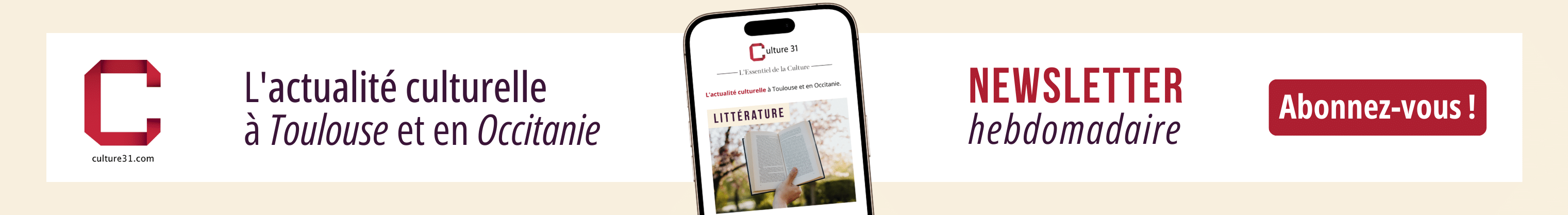Newsletter – Abonnement Littérature